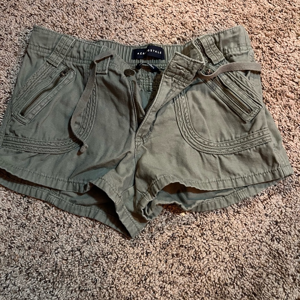 Aeropostale Women's Green Cargo Shorts
